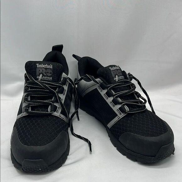 Black and Silver Timberland Pro Radius Composite Toe Tennis Shoes - Picture 1 of 8